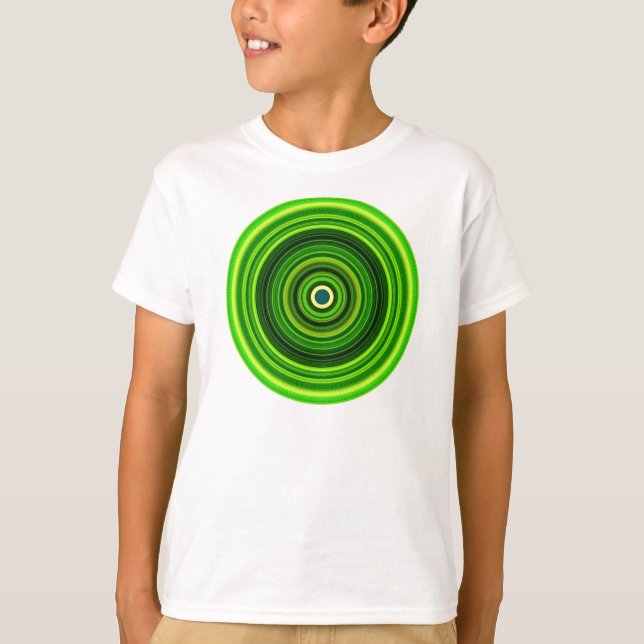 Camiseta Diseño de Mandala verde geométrica (Anverso)