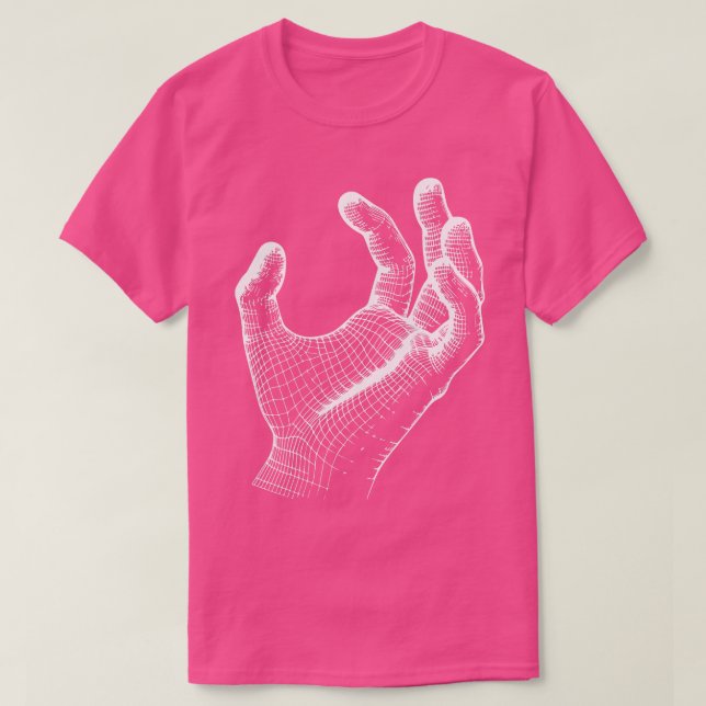Camiseta diseño de mano de wireframes (Diseño del anverso)