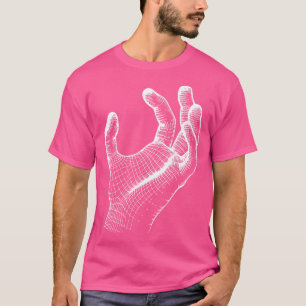 Camiseta diseño de mano de wireframes