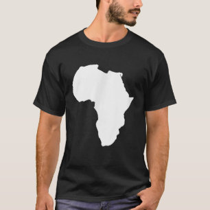 Camiseta Diseño de Mapa de África Blanca