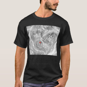 Camiseta Diseño de Mapa Topográfico del Montañés Escocés Co
