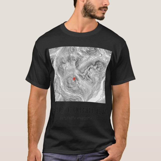 Camiseta Diseño de Mapa Topográfico del Montañés Escocés Co (Anverso)