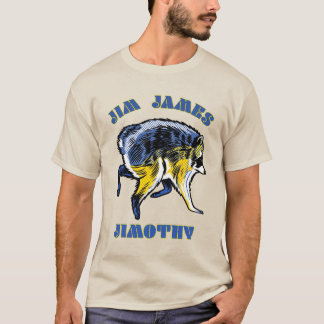 Camiseta Diseño de Mapache Pop Art Jim James Jimothy