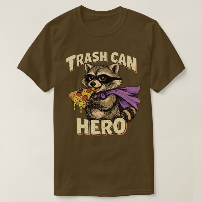 Camiseta diseño de mapache travieso “Héroe del cubo de basu (Diseño del anverso)