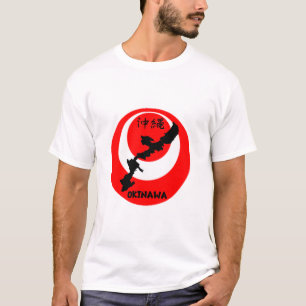 Camiseta Diseño de mapas y bandera de Okinawa