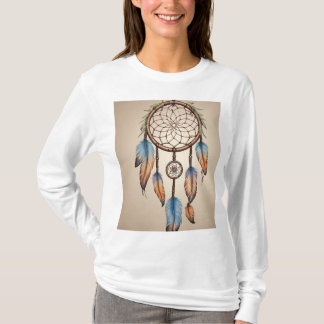 Camiseta diseño de maraña con plumas