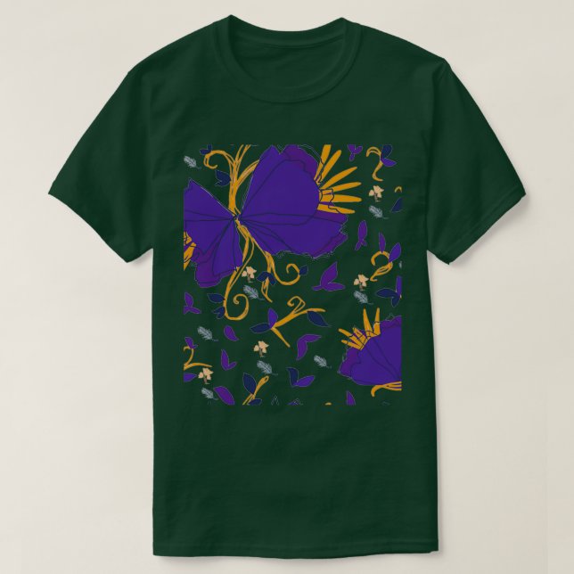 Camiseta Diseño de mariposa 6 1 (Diseño del anverso)