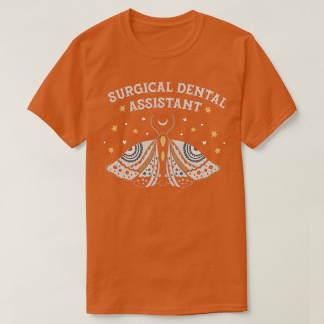 Camiseta Diseño de mariposa Boho Buho Asistente Dental Quir (Diseño del anverso)