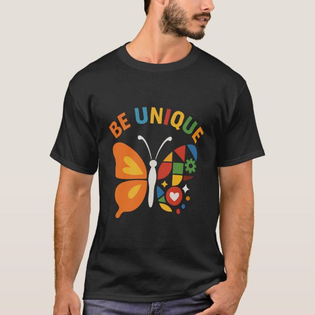 Camiseta Diseño de Mariposa Colores Verdaderos (Anverso)