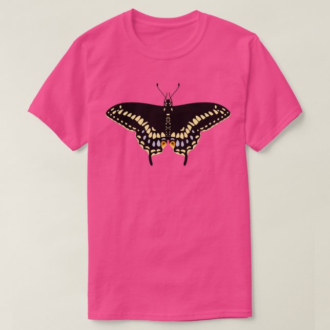 Camiseta Diseño de mariposa de cola negra 1 (Diseño del anverso)