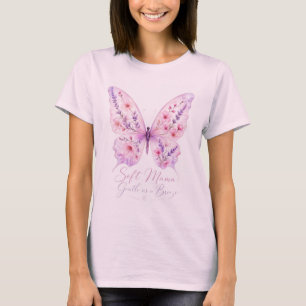 Camiseta Diseño de mariposa floral en acuarela - Soft Mama