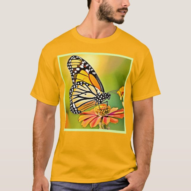 Camiseta Diseño de mariposa monarca (Anverso)