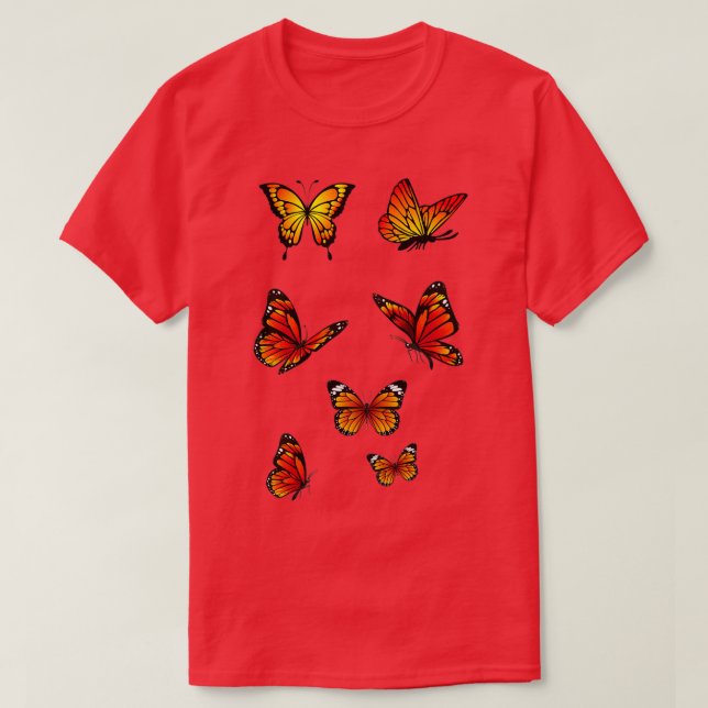 Camiseta Diseño de mariposa monarca (Diseño del anverso)