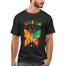 Diseño de mariposa motivacional 'Levántate'