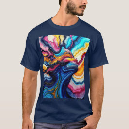Camiseta Diseño de mármol abstracto colorido