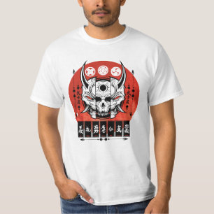 Camiseta Diseño de mascara de Oni japonés