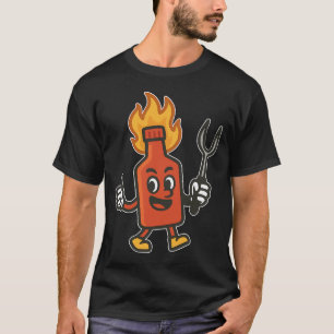 Camiseta Diseño de mascota BBQ Hero Hot Sauce
