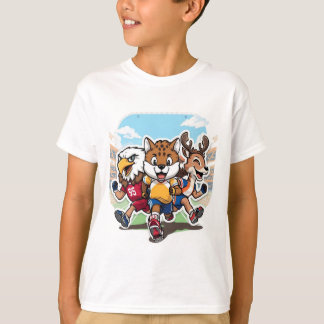 Camiseta Diseño de Mascota de Equipo Deportivo de Animales