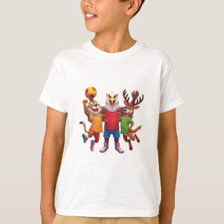 Camiseta Diseño de Mascota de Equipo Deportivo de Animales