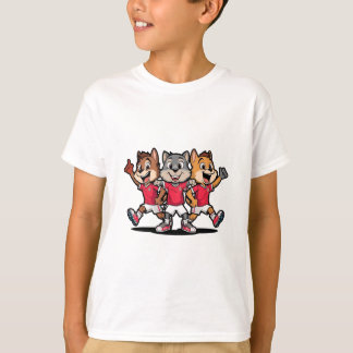 Camiseta Diseño de Mascota de Equipo Deportivo de Animales