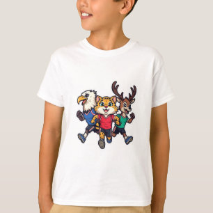 Camiseta Diseño de Mascota de Equipo Deportivo de Animales