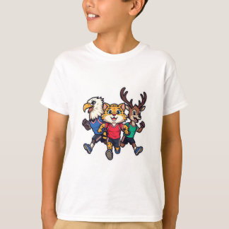 Camiseta Diseño de Mascota de Equipo Deportivo de Animales