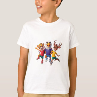 Camiseta Diseño de Mascota de Equipo Deportivo de Animales