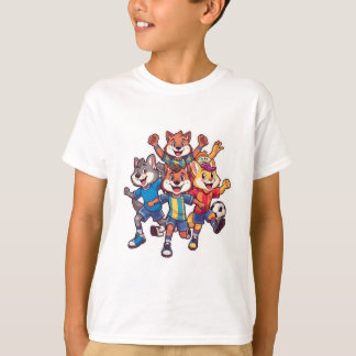 Camiseta Diseño de Mascota de Equipo Deportivo de Animales