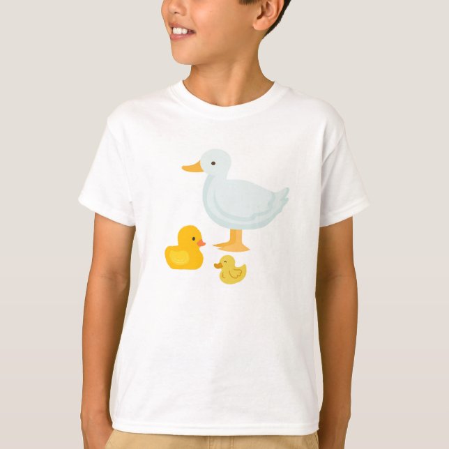 Camiseta Diseño de Mascota de Pato Bebé Adorable (Anverso)