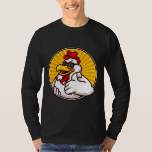Camiseta Diseño de mascota de pollo divertida de Guay