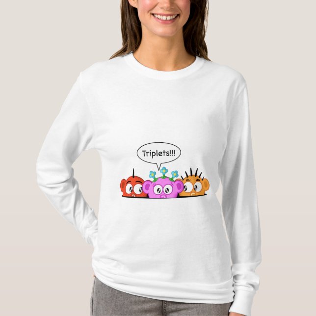 Camiseta ¡Diseño de maternidad - tríos! (Anverso)