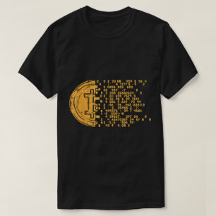 Camiseta Diseño de matriz digital de Bitcoin