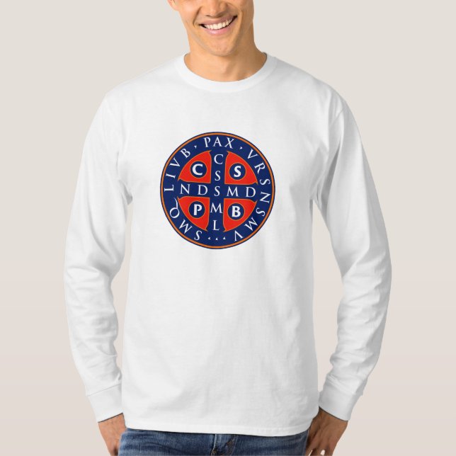 Camiseta Diseño de medallas de San Benedicto (Anverso)
