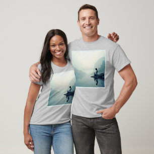 Camiseta Diseño de meditación pacífica en el lado del agua