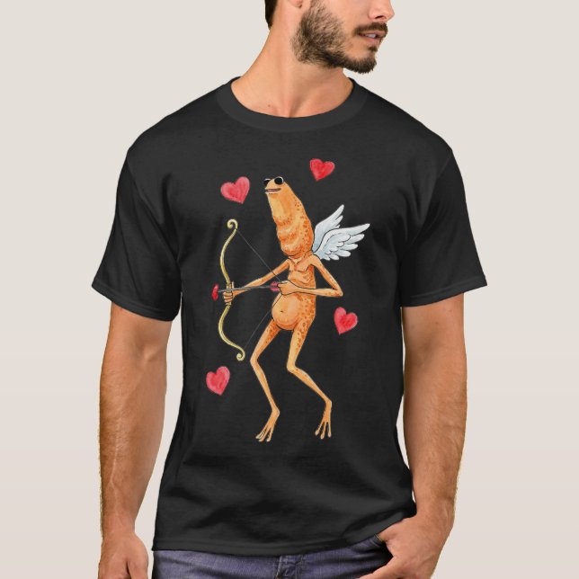 Camiseta Diseño de meme de Cupido de San Valentín de Marcus (Anverso)