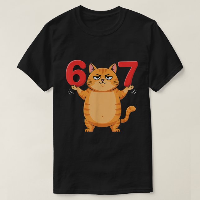 Camiseta Diseño de meme de gato lindo 67 (Diseño del anverso)