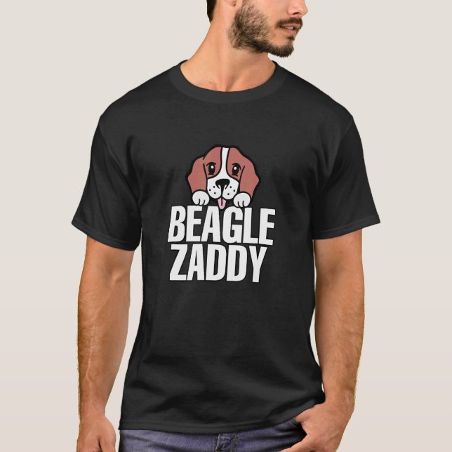 Camiseta Diseño de Mens Beagle Zaddy Dog Dad (Anverso)