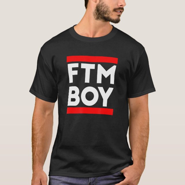Camiseta Diseño de Mens Trans Boy Ftm (Anverso)