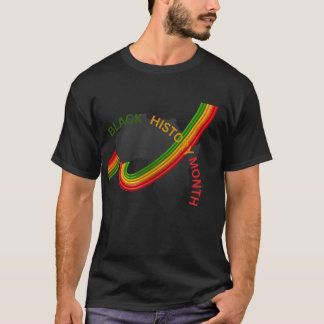 Camiseta diseño de mes de historial negro