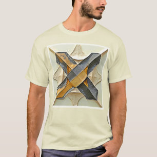 Camiseta Diseño de metal dorado abstracto