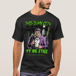 Camiseta Diseño de moda urbana callejera de Ciudad Neon Pel