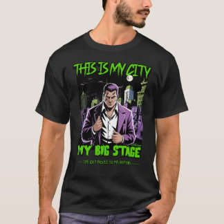Camiseta Diseño de moda urbana callejera de Ciudad Neon Pel