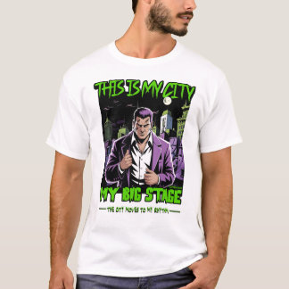 Camiseta Diseño de moda urbana callejera de Ciudad Neon Pel