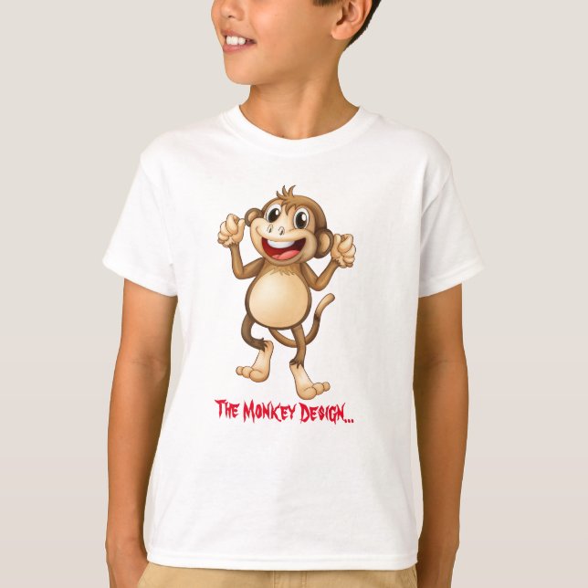 Camiseta diseño de mono bebé. (Anverso)