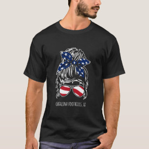 Camiseta Diseño de moño de cabello despeinado de Catalina F