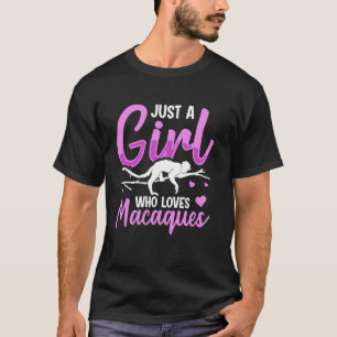 Camiseta Diseño de mono macaco japonés para exper. macaco