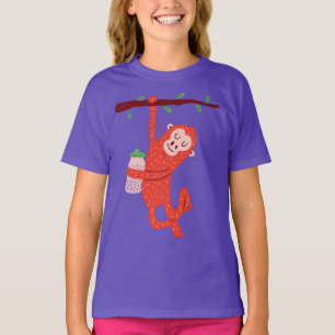Camiseta Diseño de Mono Pequeño y Lindo