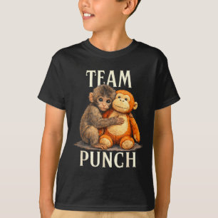 Camiseta Diseño de mono y oso lindo puño de equipo