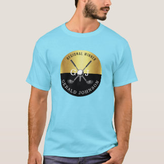 Camiseta Diseño de monograma de golf elegante para personal