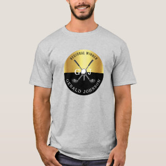 Camiseta Diseño de monograma de golf elegante para personal